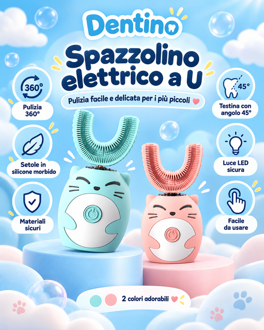 Dentino – Spazzolino Elettrico a U per Bambini